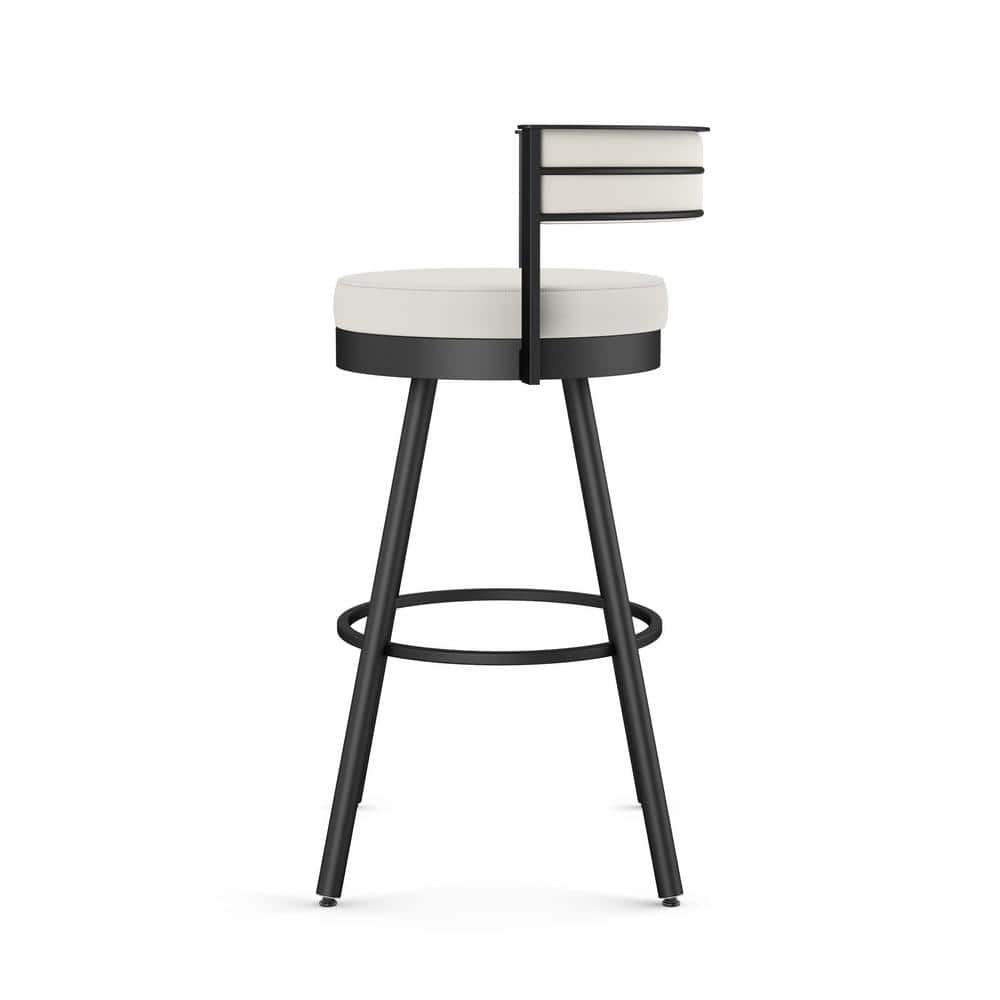 Eller 26" White Metal Swivel Counter Stool