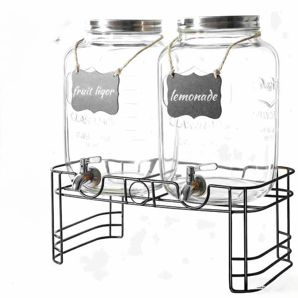 2-Pack Series 2 Gal. Glass Beverage Dispenser with Stand Included