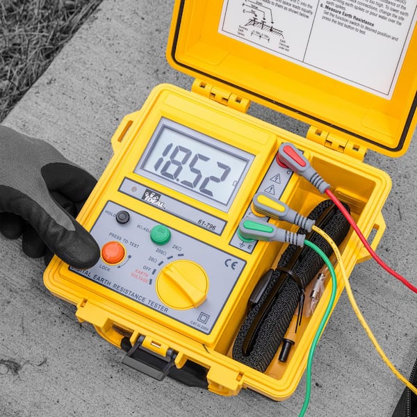 IDEAL 3-Pole Earth Ground Resistance Tester 61-796 - The Home Depot