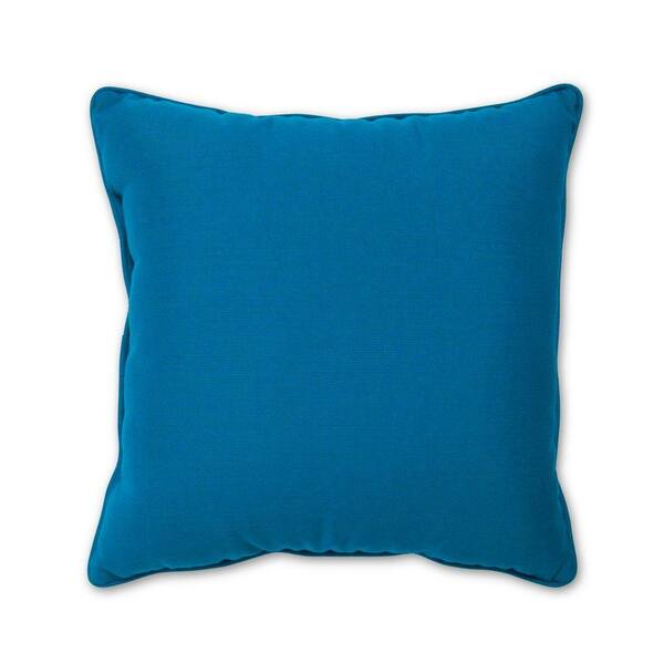 RST Brands Spectrum Peacock 17 in. x 17 in. Outdoor Throw Pillow
