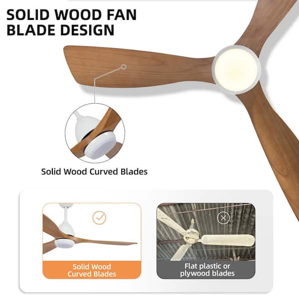 Jushua 52 in. Indoor White Downrod Mount Standard Ceiling