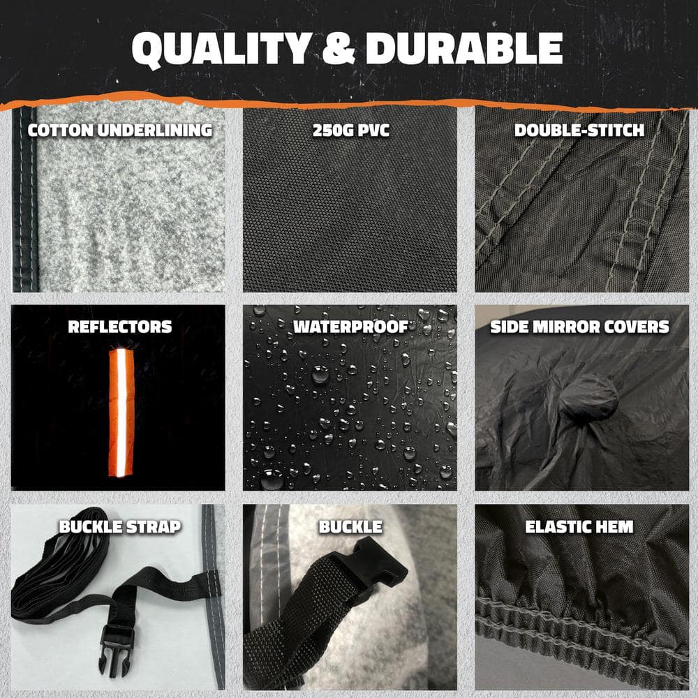 Heavy Duty Black PVC Truck Cover with Buckle Straps