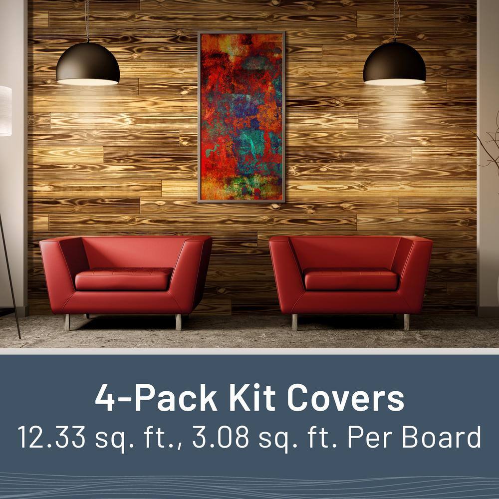96'' Ash Gray Pine Shiplap Plank Boards