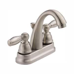 Claymore 4 in. Centerset 2-Handle Bathroom Faucet in Brushed Nickel