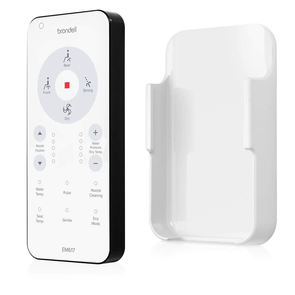 White Round Bidet Seat with Warm Air Dryer and Remote Control