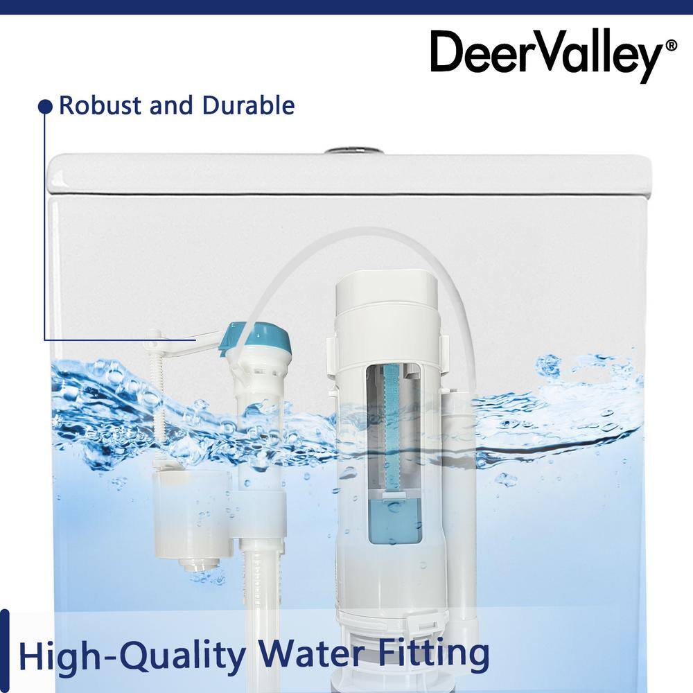 Ace White Ceramic Dual-Flush Elongated One-Piece Toilet