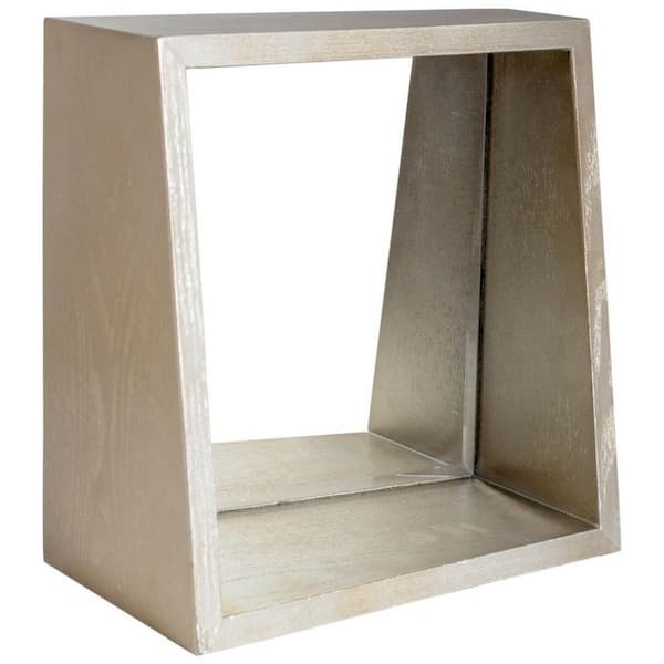 HomeRoots Mariana 13.77 in. x 13.77 in. Classic Square Framed Brown Vanity Mirror