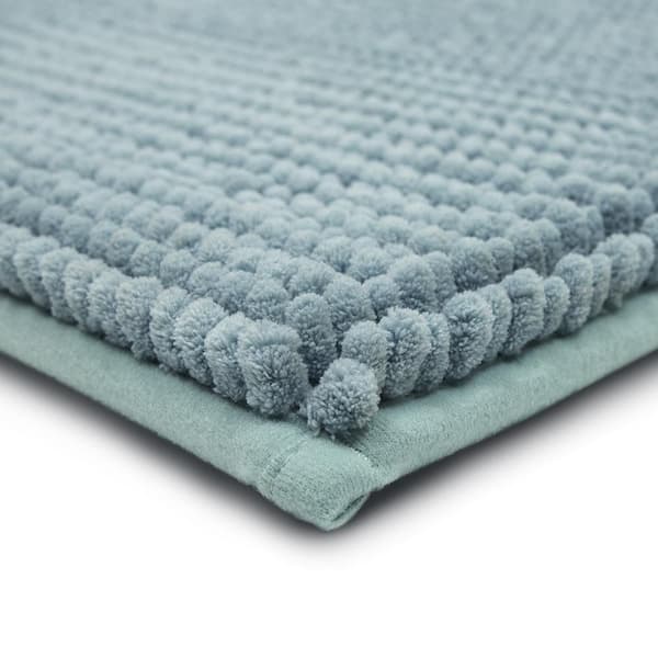 Mohawk Home Horizon Rendezvous Sea White 27 in. x 45 in. Polyester Machine Washable  Bath Mat 092161 - The Home Depot