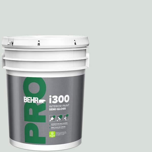 BEHR PRO 5 gal. #PPL-66 Iced Slate Semi-Gloss Interior Paint