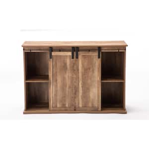 Weston 47 in. Natural Wood TV Stand Fits TVs Up to 45 in. with Storage Doors