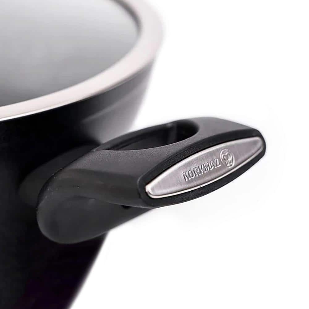 Korkmaz Nora 7-Piece Black Aluminum Nonstick Cookware Set
