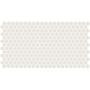 Keystones Unglazed Arctic White 12 in. x 24 in. x 6 mm Porcelain Hexagon Mosaic Floor and Wall Tile (21 sq. ft. / case)