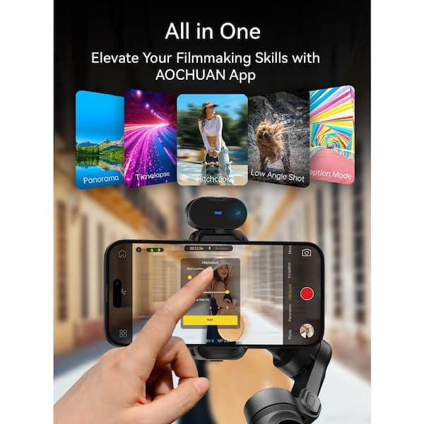 OBJLGEV Gimbal Stabilizer with AI Vision Sensor for Face Tracking