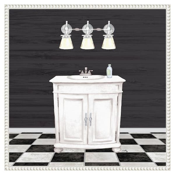 Amanti Art Modern Bathroom I by Elizabeth Medley 1-Piece Floater Frame Giclee Home Canvas Art Print 22 in. W. x 22 in.