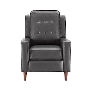 Black Faux Leather Accent Chair Recliner with 135° tilt function