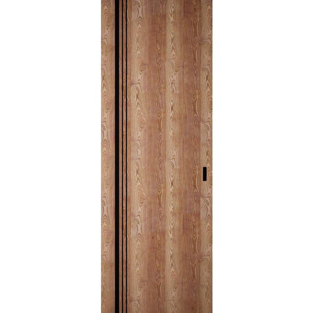32 in. x 80 in. Unassembled Universal/Reversible Solid Wood Walnut Flush Mount Hidden Door with Silver Hinge price history on PriceWatchPro