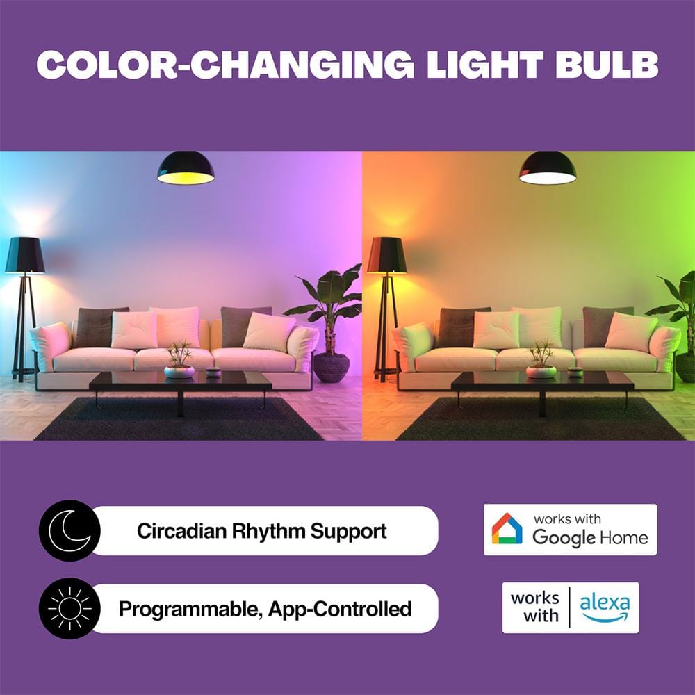 NorbSMART 9W Multicolor Dimmable LED Smart Light Bulb