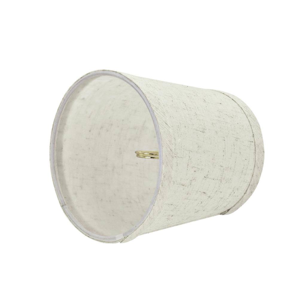Small Flaxen Linen Empire Chandelier Lamp Shade Set