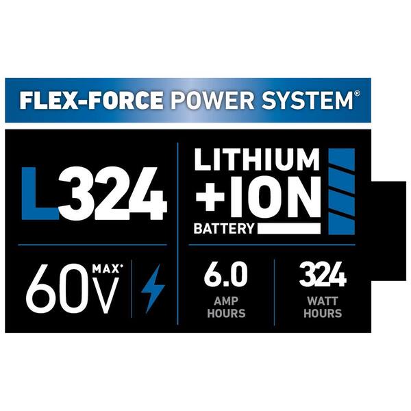 Toro Flex-Force Power System 60-Volt Max 6.0 Ah Lithium-Ion L324 Battery