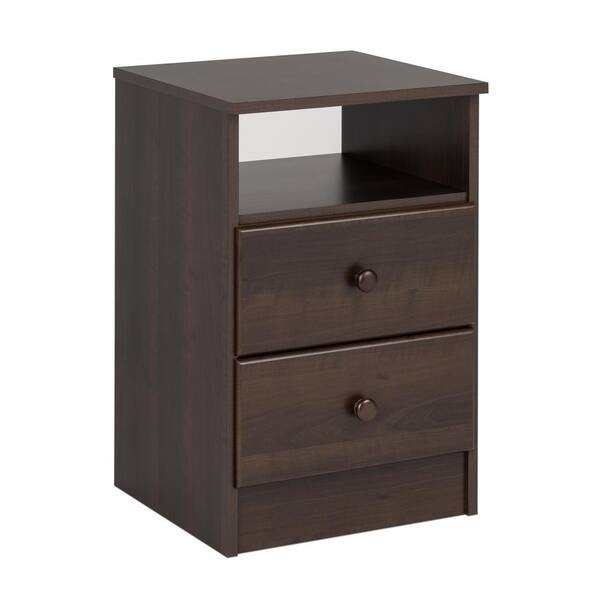 Prepac Astrid 2Drawer Espresso Nightstand EDNH04021 The Home Depot