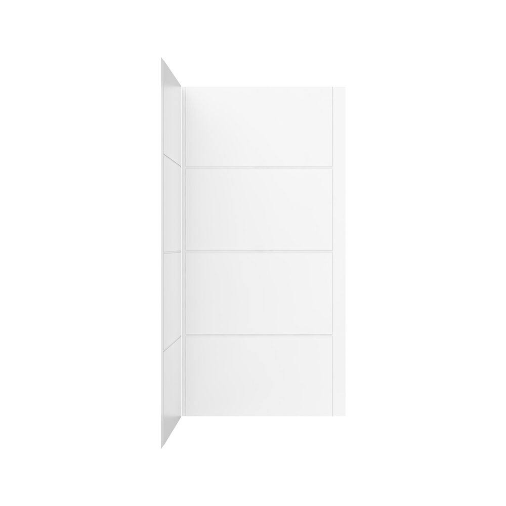 DSH-1540-163 36 in. L x 36 in. W. x. 76 in. H 2-Piece Glue-Up Corner Shower Wall Surround in White Tile Finish price history on PriceWatchPro