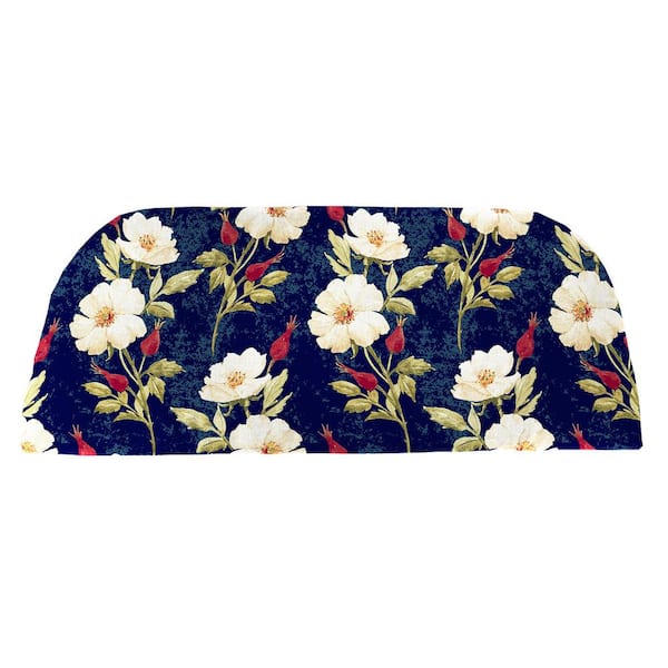 Jordan Manufacturing 41.75 in. L x 18.75 in. W x 3 in. T Contoured Outdoor Bench Cushion in Rose Garden