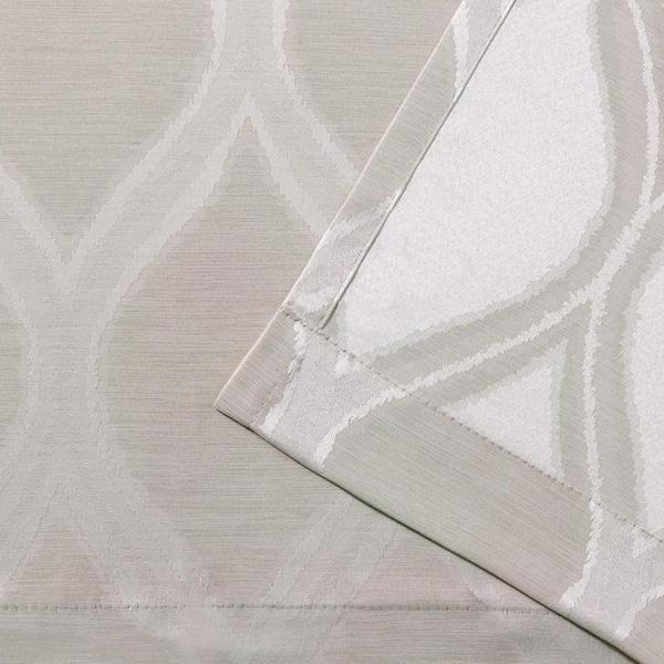 Montrose Linen Ogee Light Filtering Grommet Top Curtain, 54 in. W x 96 in. L (Set of 2)