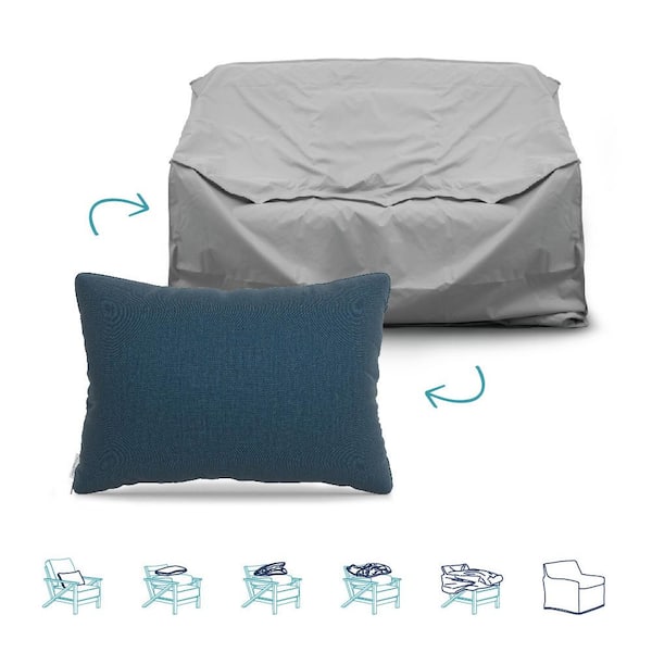 Unbranded Pillow-To-Cover Meridian Twilight Pillow Loveseat Cover