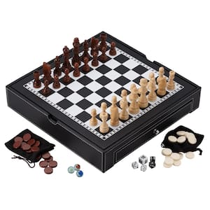 Trademark Games Wooden Book Style Chess Board with Staunton Chessmen  12-110402 - The Home Depot