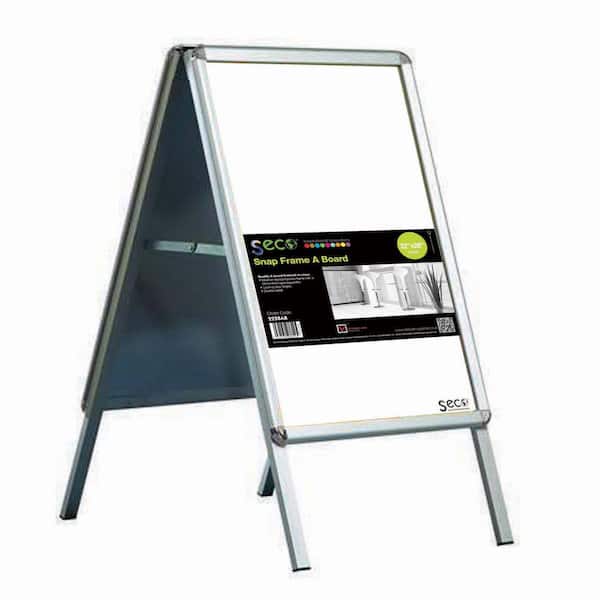 SECO 22 in. x 28 in. Silver Snap Frame A-Board