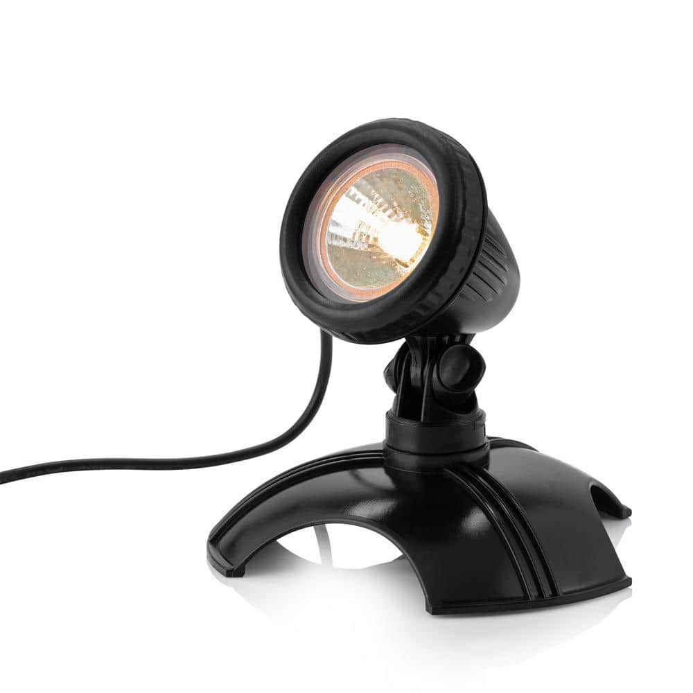 Black Outdoor Halogen Pond and Garden Spotlight with Transformer