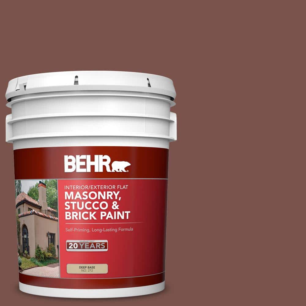 5 gal. #SC-135 Sable Flat Interior/Exterior Masonry, Stucco and Brick Paint