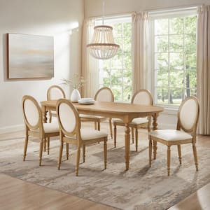 CROSLEY FURNITURE Daphne 9-Piece Wood Top Dining Room Set Seats 8