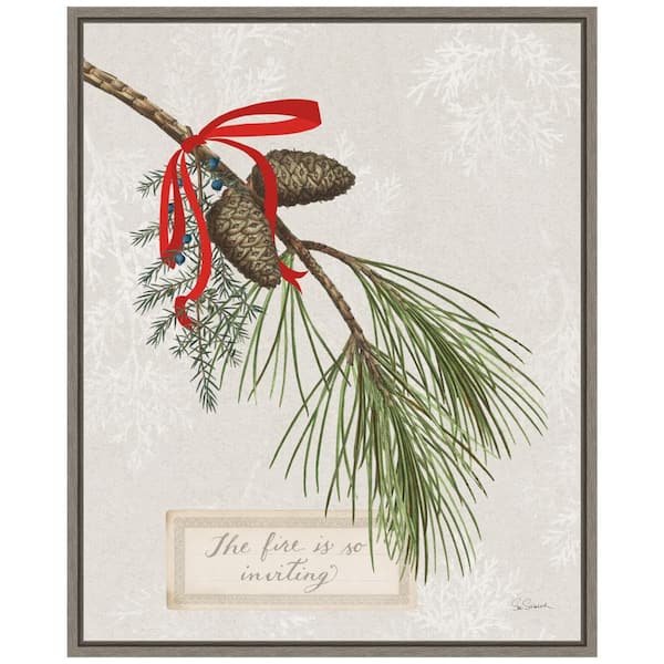 Amanti Art 19.62 in. H x 16 in. W Canvas Joyful Tidings III Christmas Holiday Framed Box Wall Art