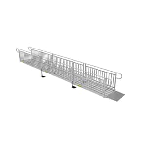 PATHWAY 3G 22 ft. Wheelchair Ramp Kit with Expanded Metal Surface and Vertical Picket Handrails