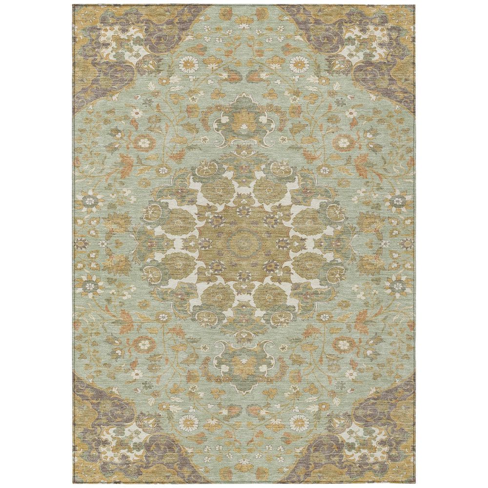 Chantille Machine Washable Indoor/Outdoor Abstract ACN2611 Celery 8 ft. x 10 ft. Area Rug price history on PriceWatchPro