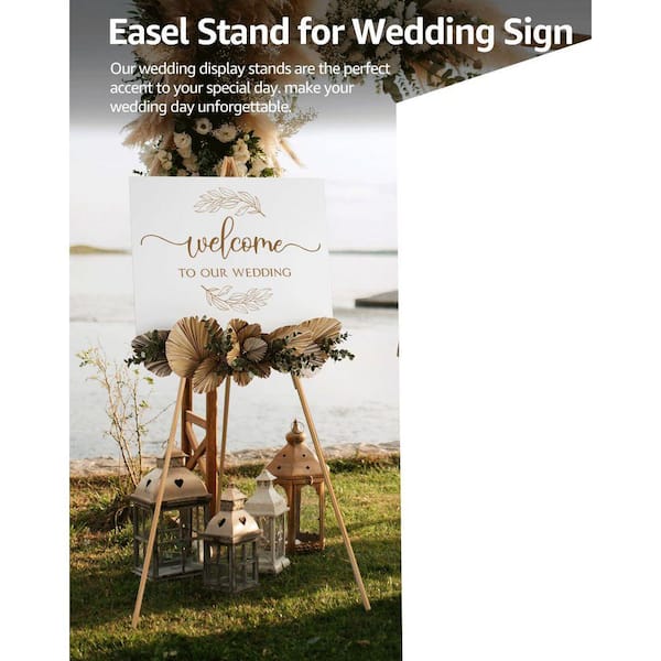 1-Pack Wooden Easel Stand Floor Display Tripod A-Frame for Sign