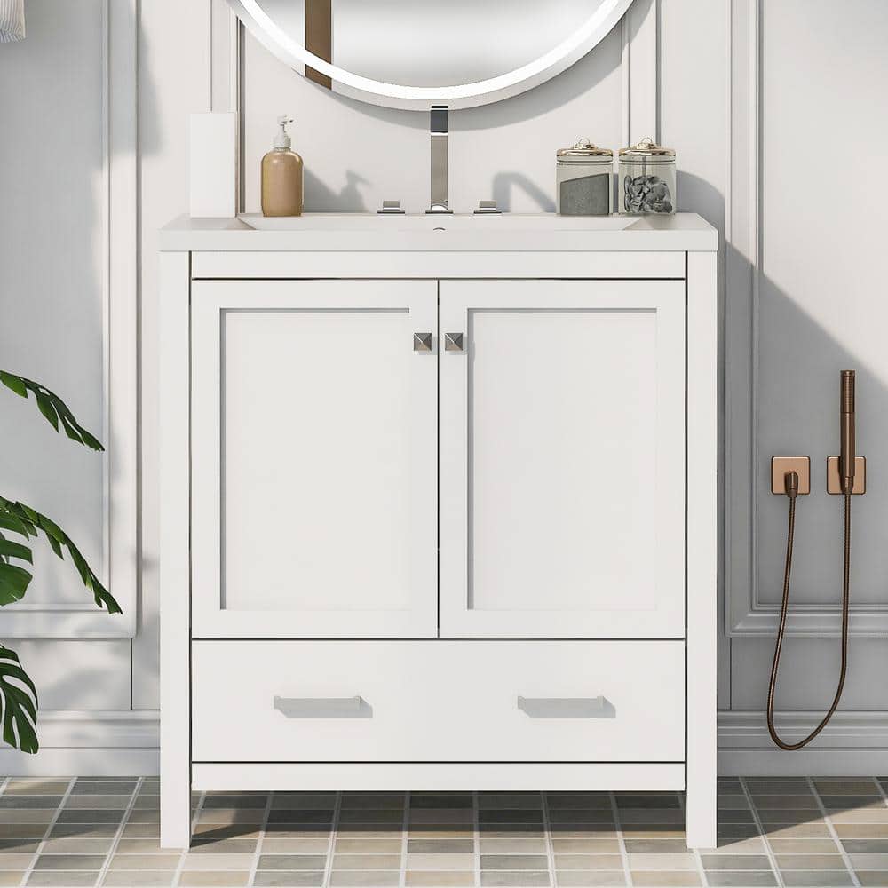 30 in. W x 18 in. D x 34 in. H Freestanding Bath Vanity Sink Top Combo Cabi
