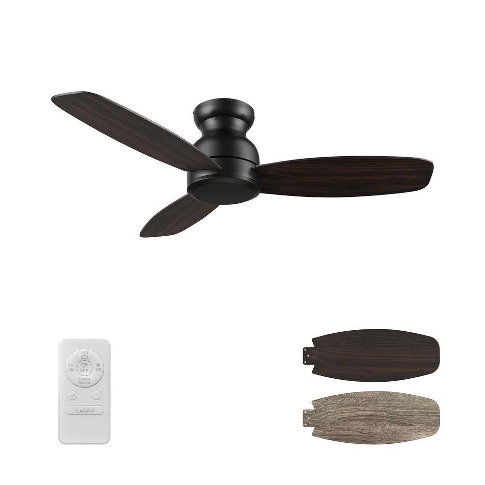 Airville 48 in. Indoor Black 10-Speed DC Motor Flush Mount Standard Ceiling Fan with Remote Control without Light price history on PriceWatchPro