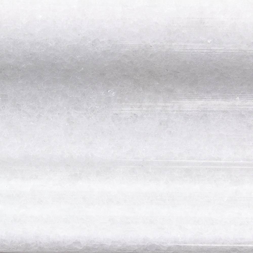 White Polished Marble Bullnose Tile Trim 12" x 4.75"