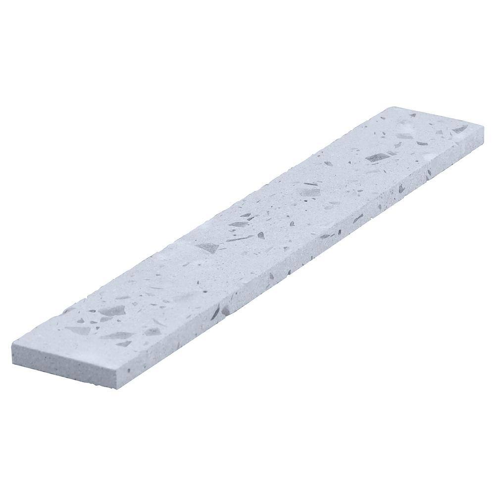 Fusion Brick 2.48" x 15.74" Denim Blue Terrazzo Subway Wall Tile