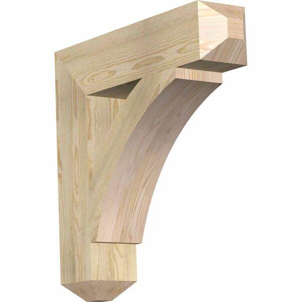 Ekena Millwork 6 in. x 28 in. x 28 in. Douglas Fir Thorton Craftsman Rough Sawn Bracket
