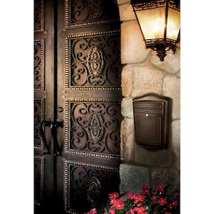 Maison Rubbed Bronze, Medium, Aluminum, Locking, Wall Mount Mailbox