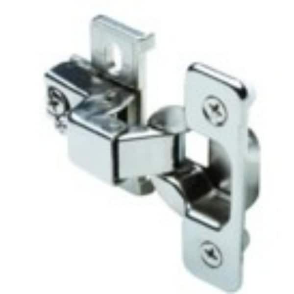 Half Overlay Self-Closing No Radius Cabinet Hinge in Satin Nickel - (Set of 24)
