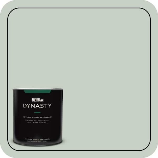 BEHR DYNASTY 1 qt. #N400-2 Frosted Sage Semi-Gloss Enamel Interior Stain-Blocking Paint & Primer