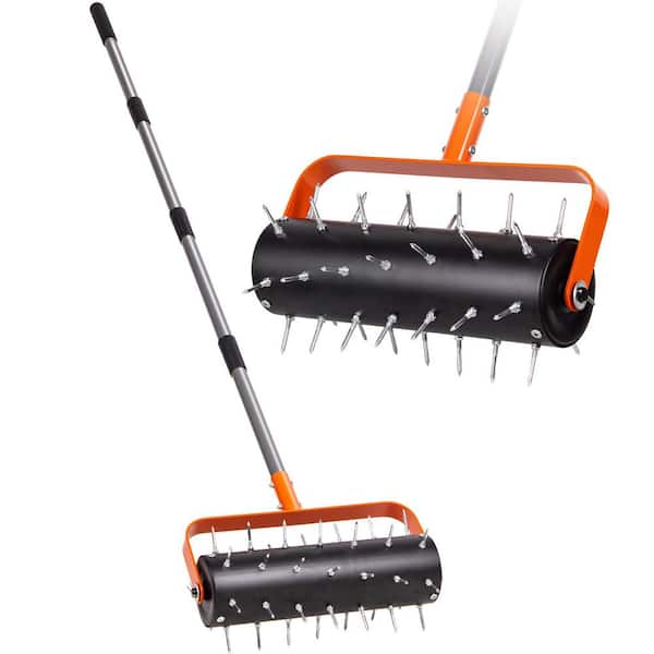 17 in. Manual Rolling Aerator Heavy-Duty Lawn Aerator
