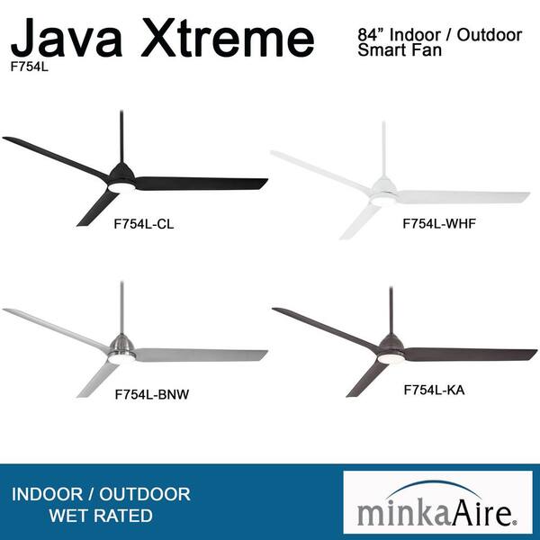 MINKA-AIRE Java Xtreme 84 in. Integrated LED Indoor/Outdoor Flat