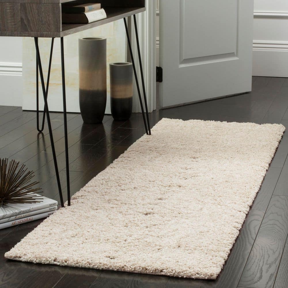 Florida Shag 2 ft. x 7 ft. Cream/Beige Damask Floral Runner Rug price history on PriceWatchPro