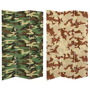 Camouflage 6 ft. Printed 3-Panel Room Divider