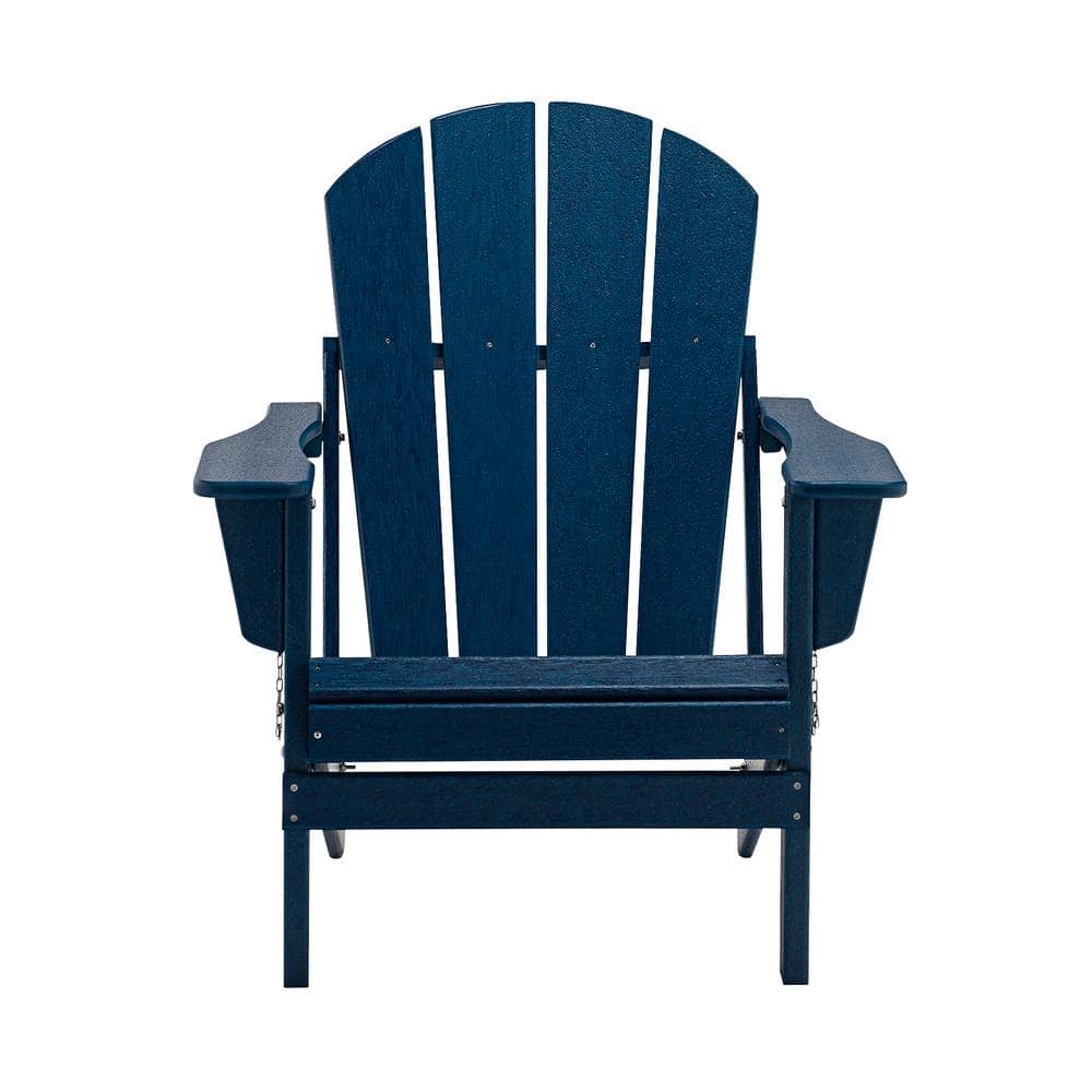 Jushua Classic Navy Blue Folding High Density Polyethylene HDPE   Plastic Adirondack Chairs Djyc J W110447379 64 1000 